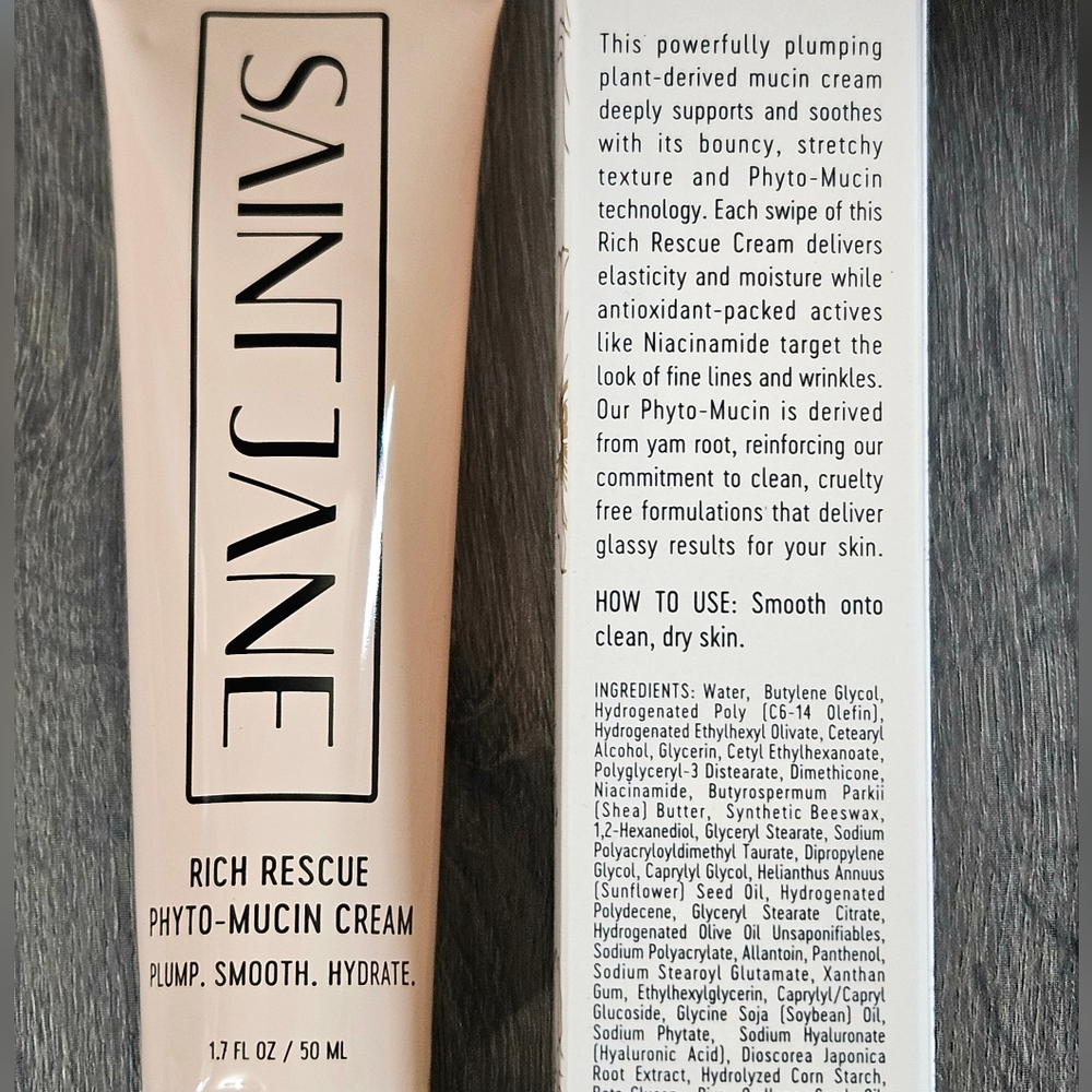 SAINT JANE Rich Rescue Phyto-Mucin Cream Vegan Snail W Niacinamide 1.7oz NEW - Picture 14 of 16